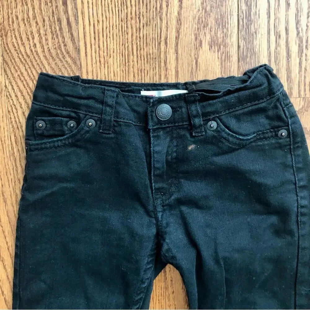 Levis 502 Regular Taper Leg Black Denim Jeans Little Boy’s Size 5